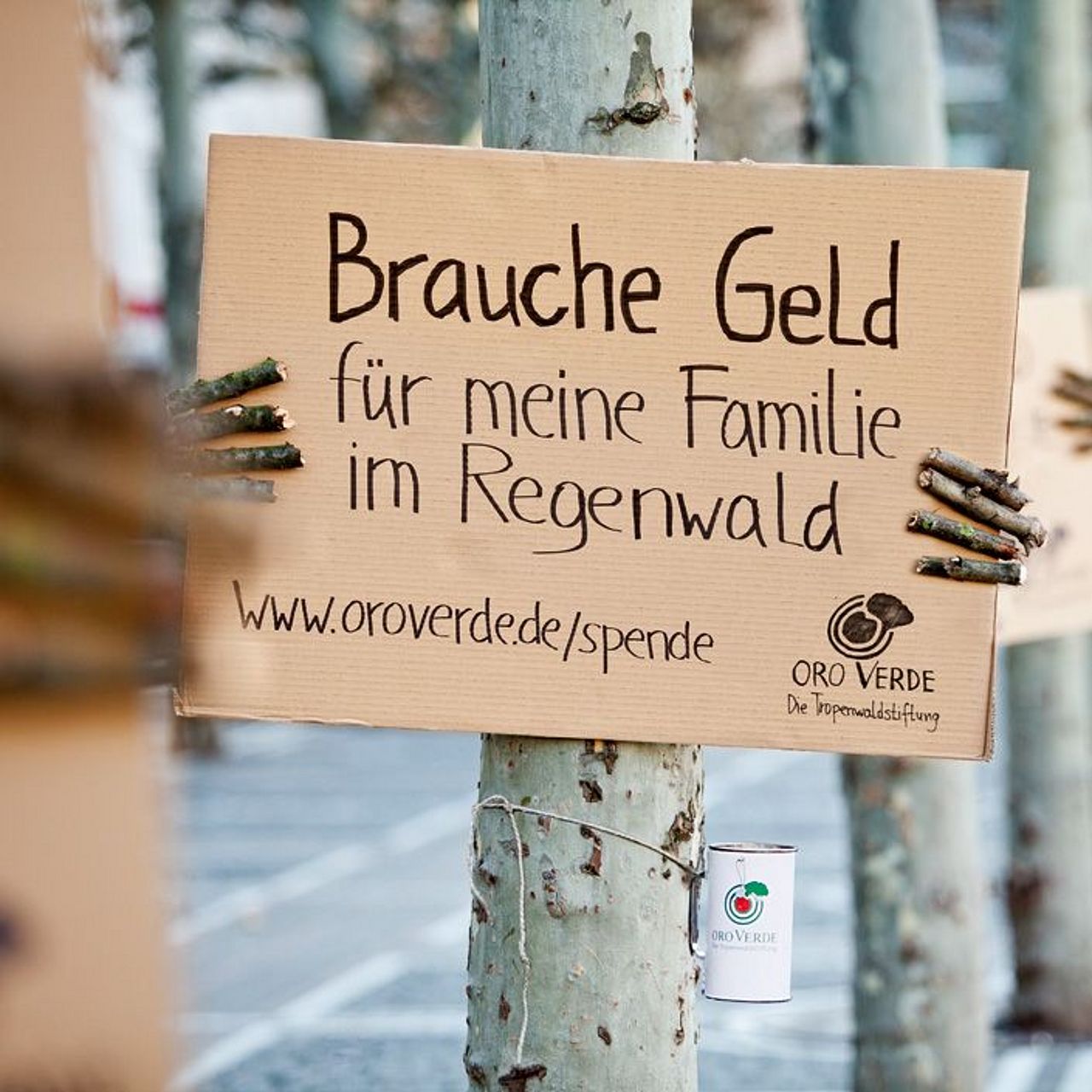 Aktionshilfen und Tipps: "Brauche Geld für meine Familie im Regenwald" © OroVerde